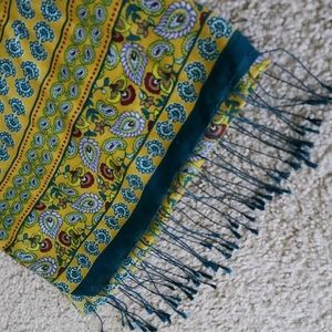 J. Crew Silk/Cotton Printed Scarf